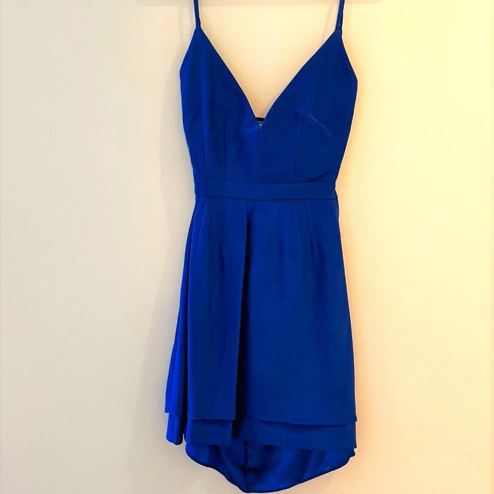 Jennifer Hope Sweetheart Mini Dress in Cobalt Blue Size 2
